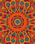 Vibrant Abstract Mandala Pattern Rug