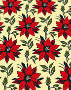 Red Floral Pattern Vivid Colors Rug
