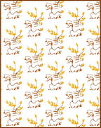 Abstract Floral Animal Pattern Rug