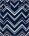 Geometric Chevron Dark Blue Pattern Rug
