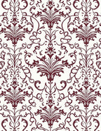 Classic Damask Swirl Pattern Rug