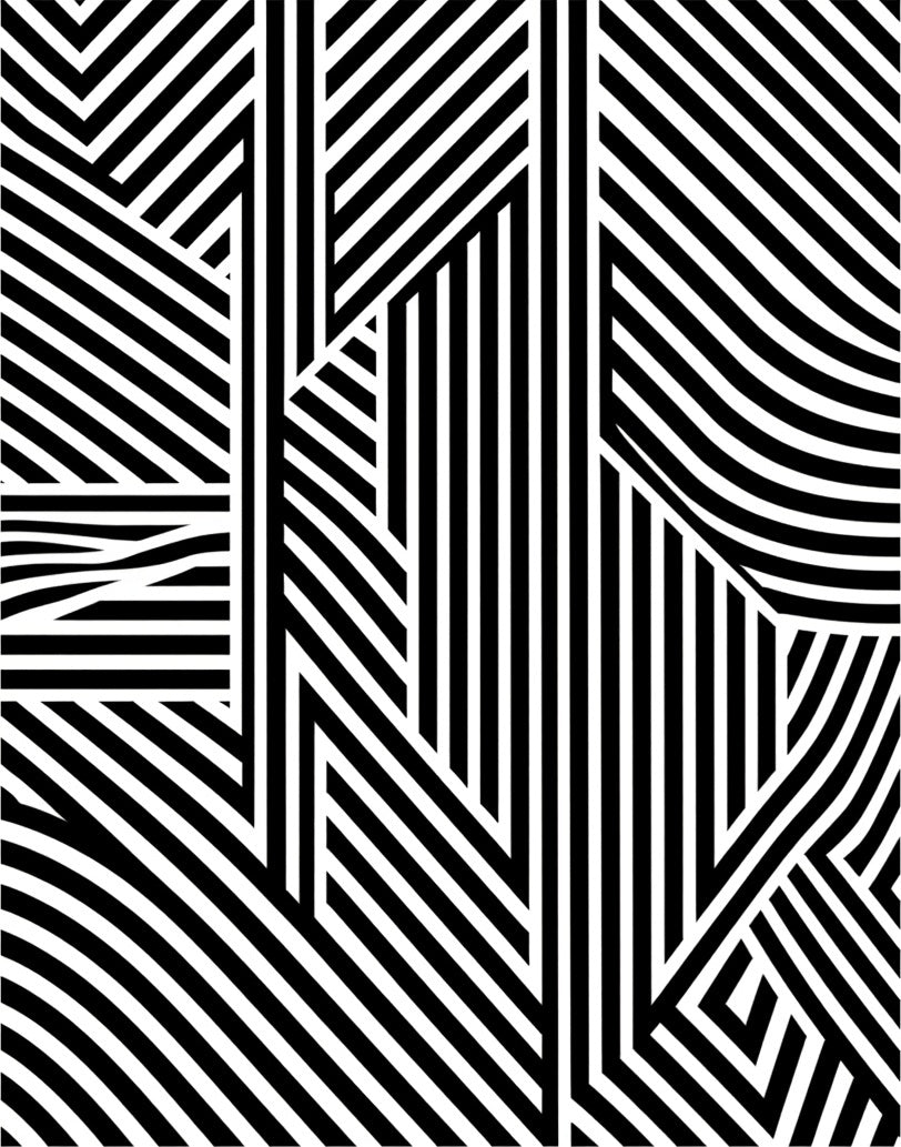 Black White Geometric Optical Illusion Rug