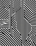 Black White Geometric Optical Illusion Rug