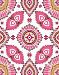 Pink Floral Sunburst Mandala Pattern Rug