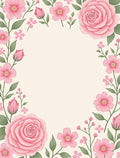 Pastel Pink Floral Vines Rug