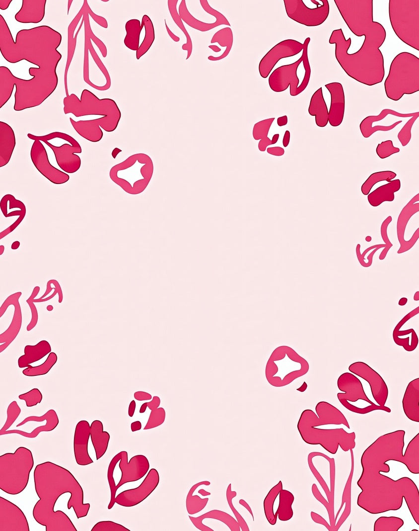 Whimsical Floral Abstract Print Rug