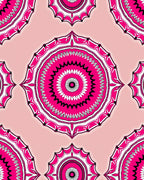 Vibrant Pink Mandala Pattern Design Rug