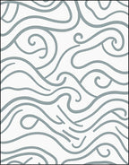 Abstract Swirls Waves Design Rug