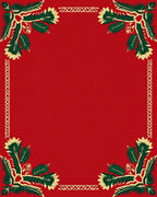 Festive Floral Corner Border Rug