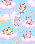 Cute Cats 2 Clouds Rainbow Pattern Rug