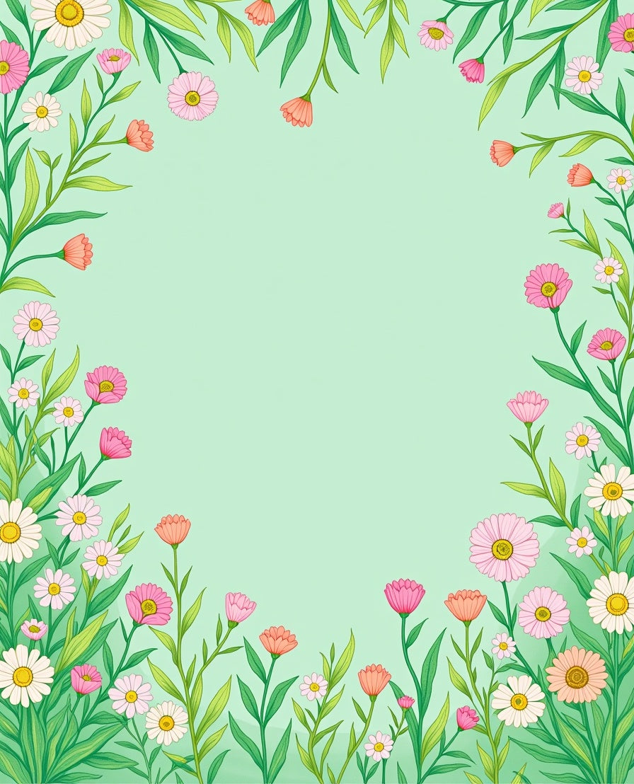 Whimsical Floral Garden Design Rug
