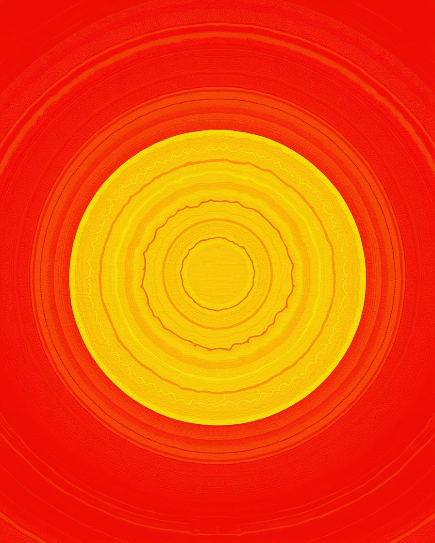 Concentric Sunburst Pattern Rug