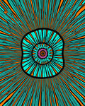 Bright Radial Burst Pattern Rug