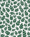 Green Leafy Botanical Pattern Rug