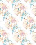 Abstract Floral Pattern Pastel Hues Rug