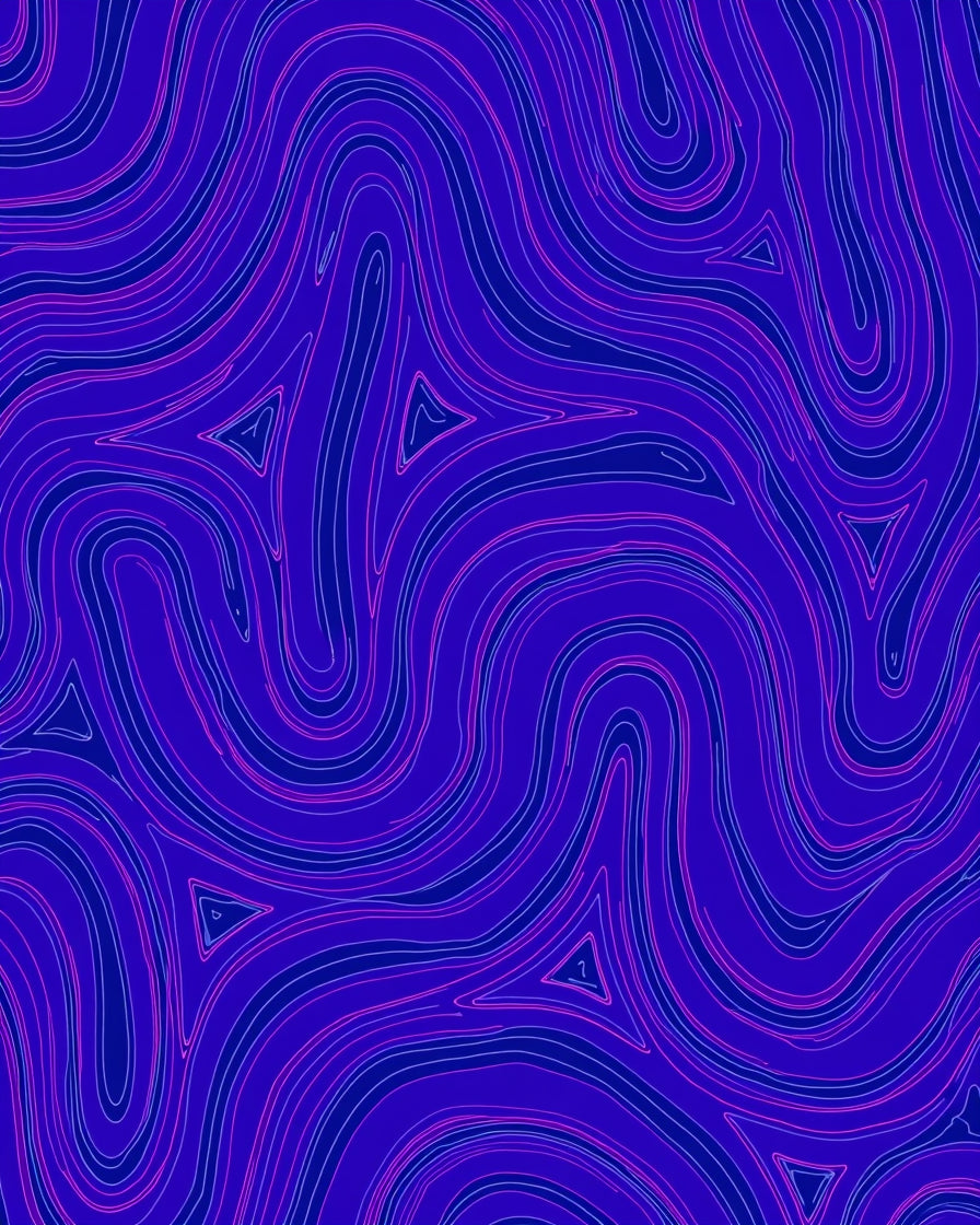 Abstract Wavy Triangles Graphic Rug