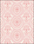 Floral Medallion Patterned Soft Pink Rug