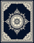 Elegant Cream Mandala Pattern Design Rug