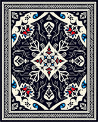 Intricate Floral Geometric Pattern Rug