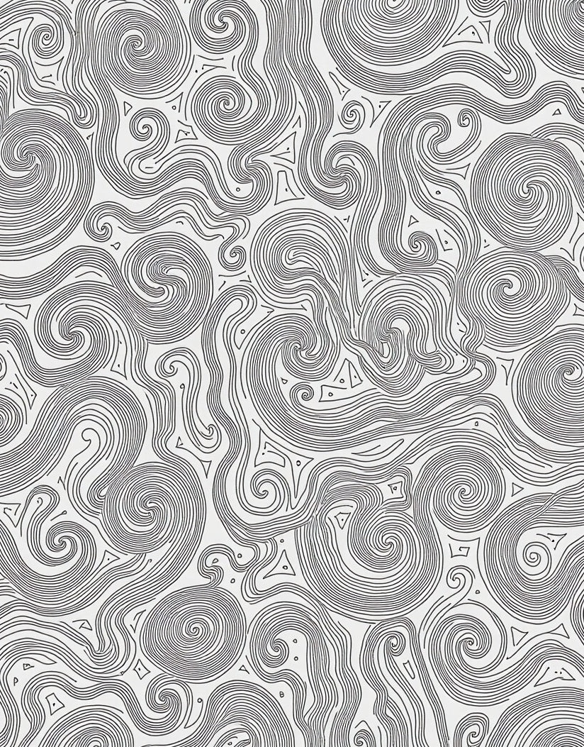 Swirling Lines Abstract Pattern Rug