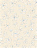 Light Pastel Floral Sketch Rug