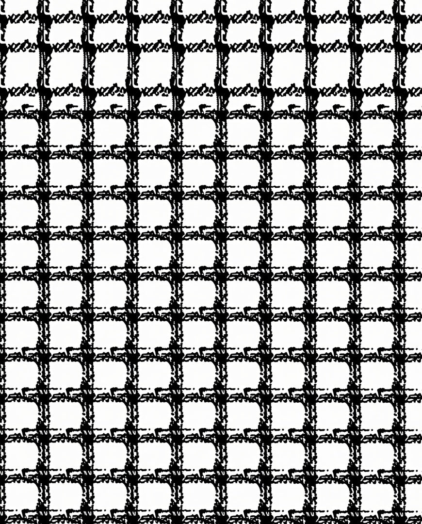 Black and White Classic Plaid Pattern Rug