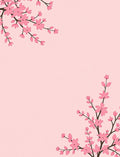 Pink Cherry Blossom Floral Pattern Rug