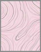 Pastel Swirl Line Art Design Rug