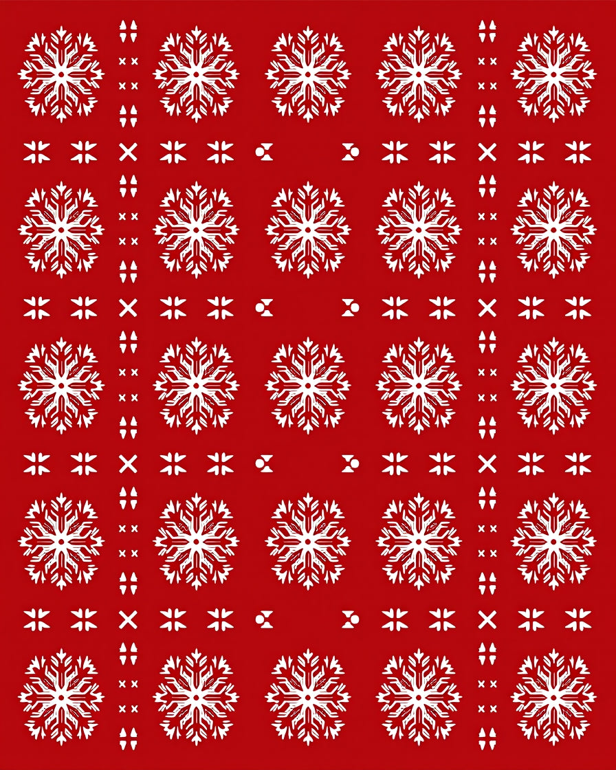Winter Snowflake Holiday Design Rug