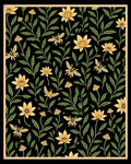 Yellow Floral Butterfly Meadow Rug