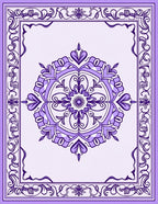 Elegant Violet Mandala Pattern Rug