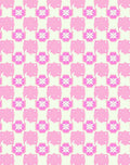 Soft Pink Floral Geometric Pattern Rug