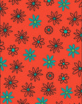 Retro Bloom Floral Pattern Rug