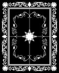 Ornate Floral Scrollwork Frame Rug