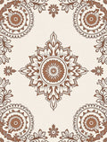 Elegant Floral Mandala Pattern Rug