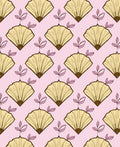 Fan Leaf Pattern Pink Rug
