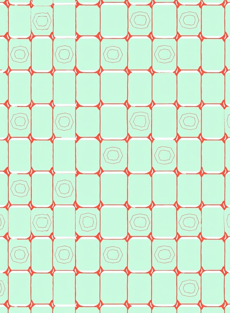 Modern Pale Green Rectangular Pattern Design Rug