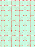 Modern Pale Green Rectangular Pattern Design Rug