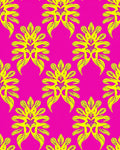 Bright Yellow Floral Pattern Design Rug