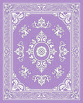 Ornate Floral Scrollwork Patterned Rug