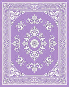 Ornate Floral Scrollwork Patterned Rug