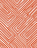 Bold Geometric Orange Stripe Design Rug