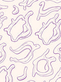 Abstract Purple Fluid Outline Pattern Rug