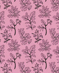 Pink Botanical Line Art Floral Rug