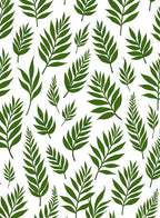 Green Leaf Tropical Pattern Rug
