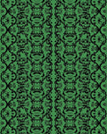 Bold Green Black Symmetry Pattern Rug