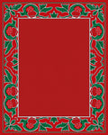 Victorian Floral Red and Green Border Rug