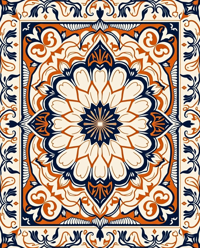 Mandala Floral Pattern Rug