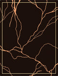 Metallic Vein Cracked Surface Rug