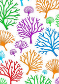 Vibrant Coral Branch Pattern Rug
